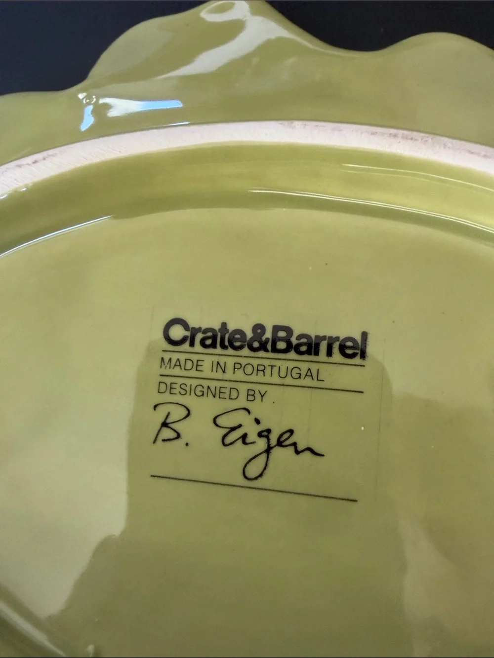 Crate & Barrel B. Eigen Leaf Plates Set of 4 NWOT Made in Portugal Fall Harvest